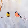 Il est **un peu plus grand qu'une Mésange charbonnière**.