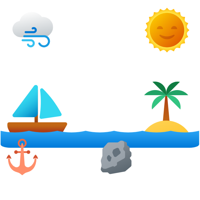 On utilisera un tableau avec 5 illustrations :